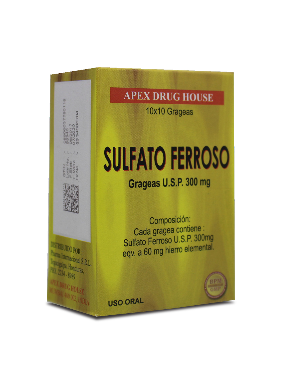 SULFATO FERROSO GRAGEAS